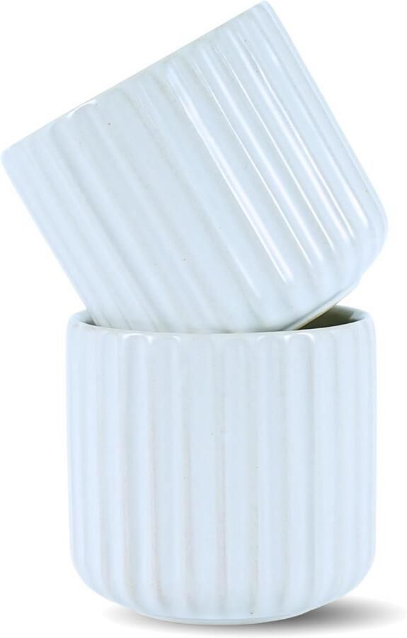 Set van 2 Dubbelwandige Espresso Kopjes 180 ml Hittebestendige Keramiek