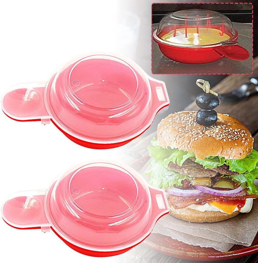 Set van 2 eierkokers – Vormen voor eierburgers – Gereedschap voor het maken van burgers – Snel eierburgers maken