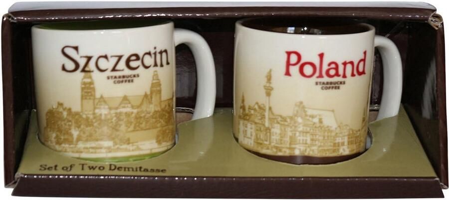 Set van 2 Espresso Kopjes Szczecin Polen Cappuccino Mokjes Porselein