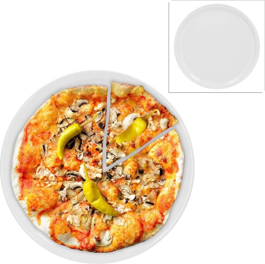Set van 2 Extra Grote Porseleinen Pizzaborden ø 30 5 cm voor Pizza en Pasta