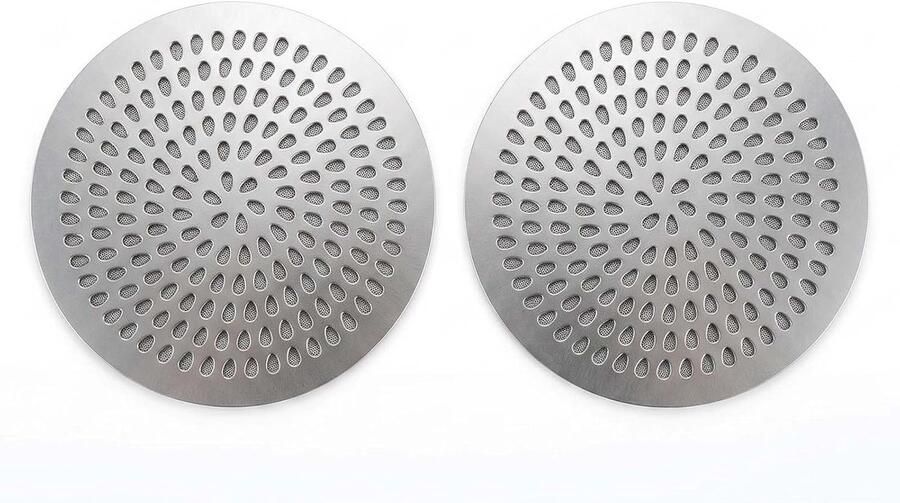 Set van 2 Herbruikbare Espresso Filterdisc 53.35 58.4 mm 0.8 mm Dikte Hoogwaardige RVS Koffiefilters voor Espresso Machines en Barista Accessoires