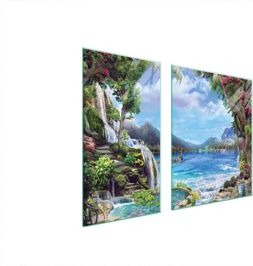Set van 2 Hittebestendige Glazen Platen voor Kookplaat 90x52 cm Universele Bescherming en Snijplank