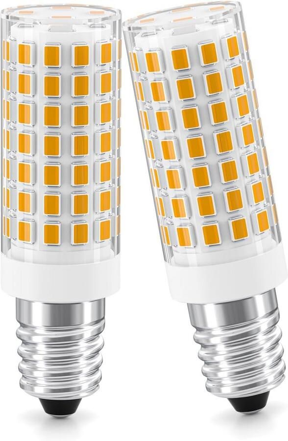Set van 2 LED Lampen E14 5W Warm Wit Licht (800 Lumen) Vervanger 50W Halogeen Geschikt voor Afzuigkap en Koelkast