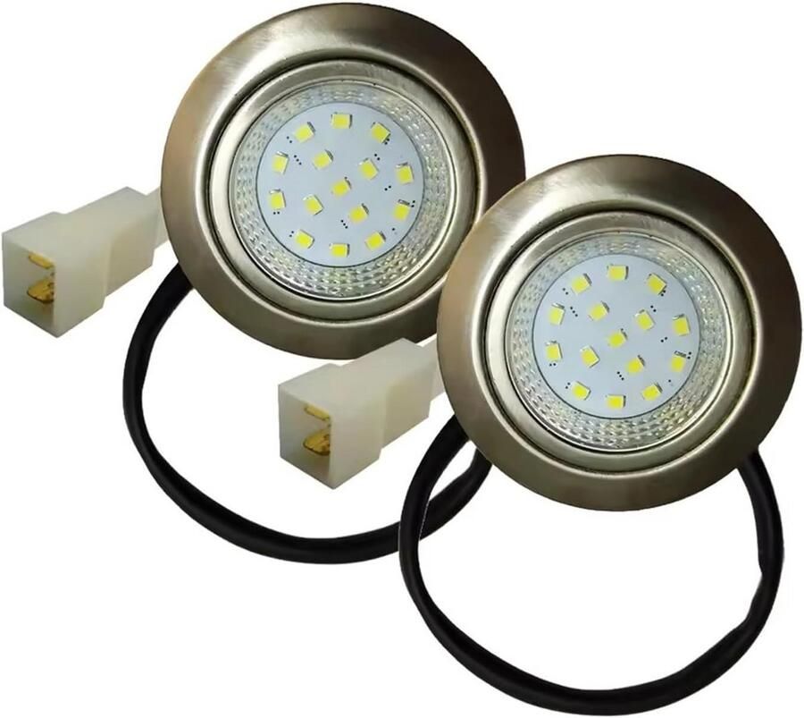 Set van 2 LED Lampjes 1.5W 12V voor Afzuigkap Inbouwspots Kookplaat Verlichting (3000K Warm Wit)