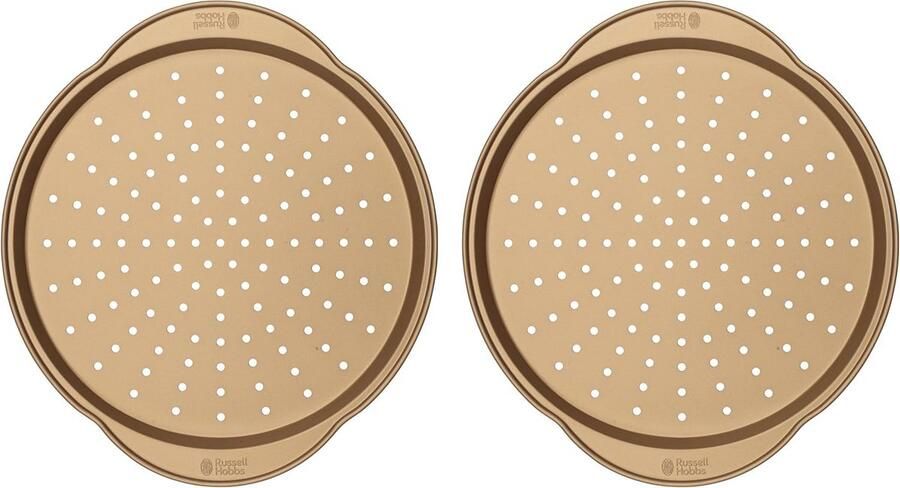 Set van 2 Ronde Pizza Pannen Anti-Aanbaklaag 37 cm voor Oven Gebruik