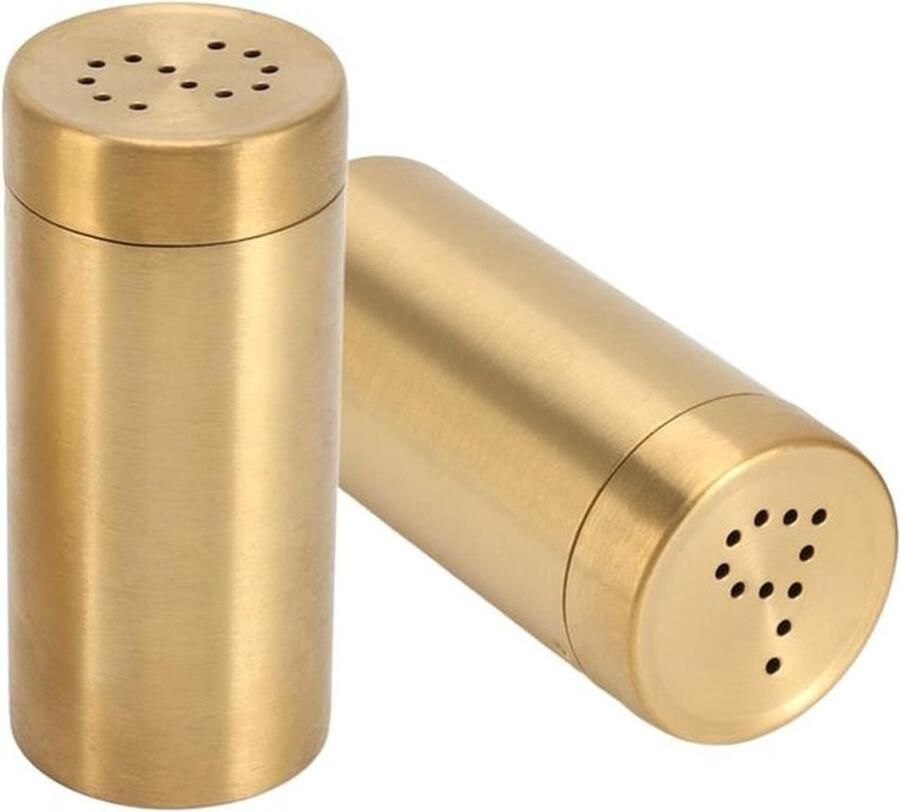 Set van 2 RVS Peper- en Zoutstrooiers met Schroefdeksel voor Keuken en Koken Luxe Specerijdispenser en Kruidenset