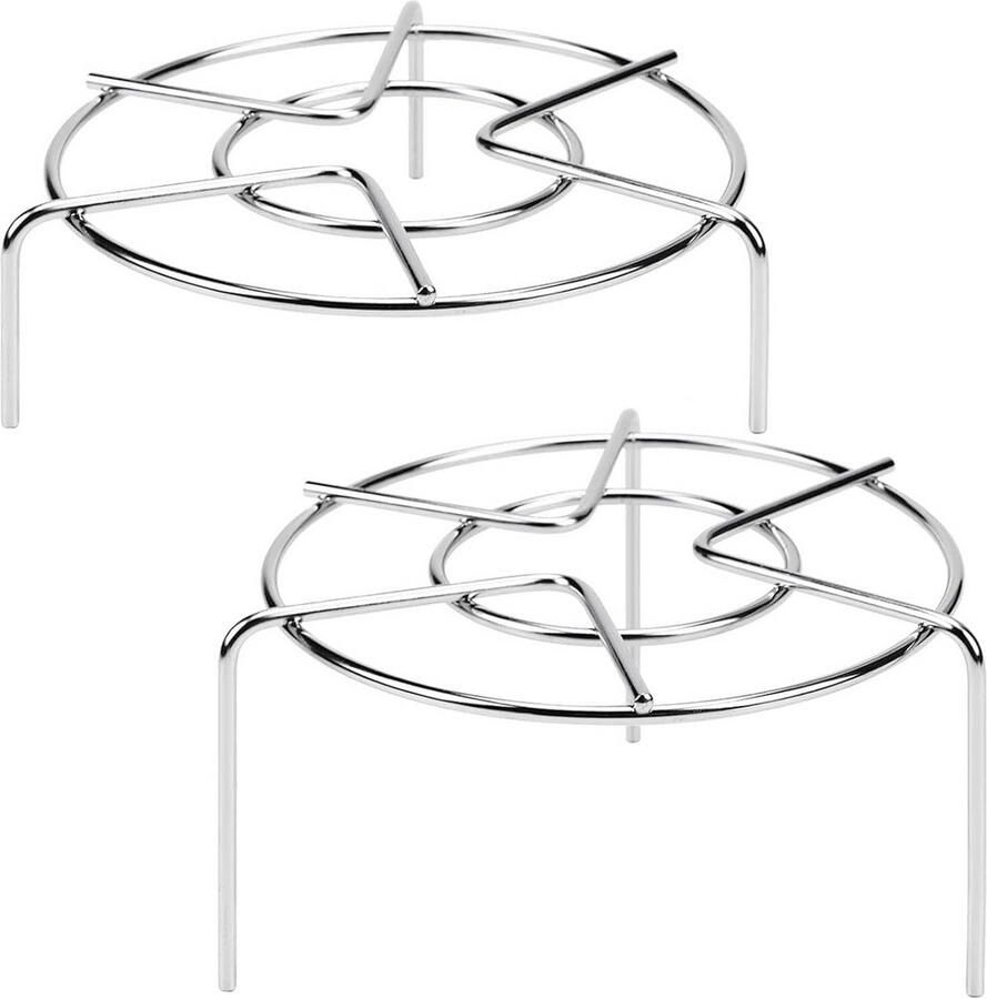 Set van 2 RVS Stoommandjes voor Instant Pot en Kookpan 6.4 Inch Groente en Vis Stomen