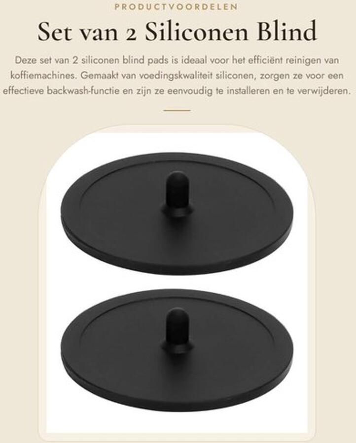 Set van 2 Siliconen Blind Pads voor Koffiemachines