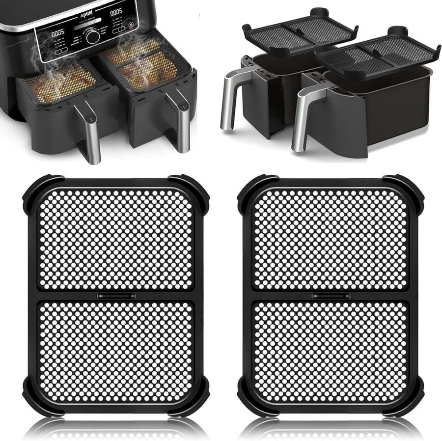Set van 2 Siliconen Spatdeksels voor Airfryer Bescherming tegen Spatten en Vlekken Geschikt voor Airfryer Modellen en Accessoires