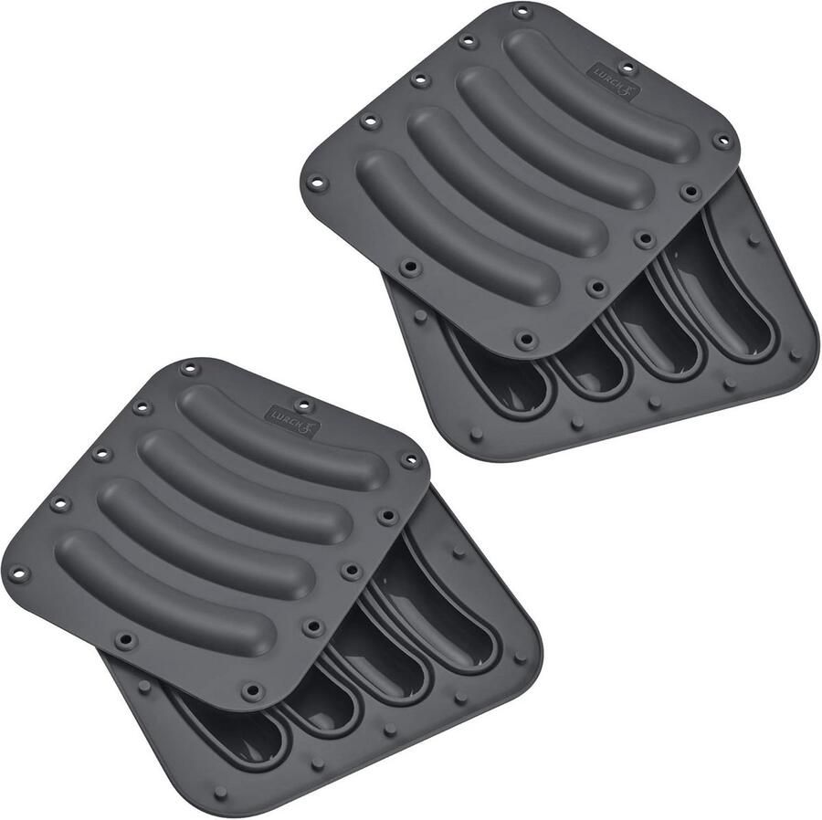 Set van 2 Siliconen Worstvormen voor Zelfgemaakte Worst Zwart