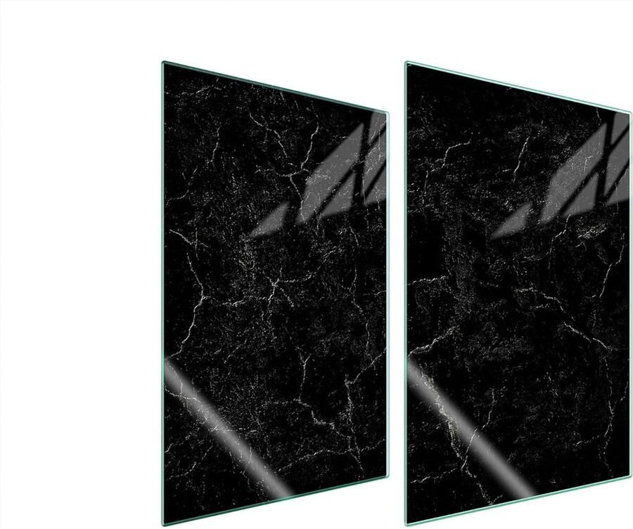 Set van 2 Universele Afdekplaten voor Kookplaat Keramisch Inductie Glas met Marmerprint