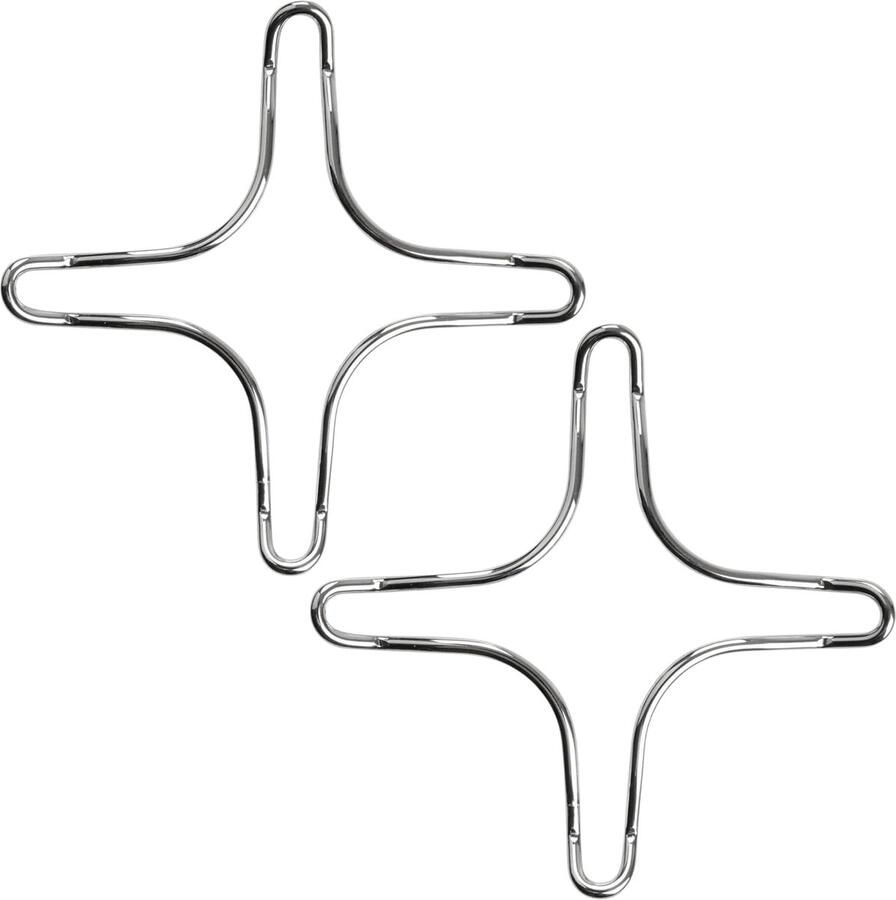Verloopstukken Gasfornuis Adapter Set Stabiel Koken Universele Pasvorm 2 stuks 13 cm Zwart