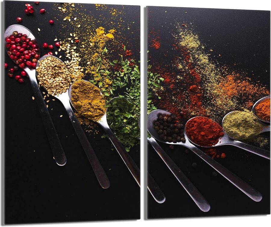 Set van 2 Universele Kookplaat Afdekplaten (30x52 cm) Snijplank Spatscherm en Bescherming voor Keramisch & Inductie