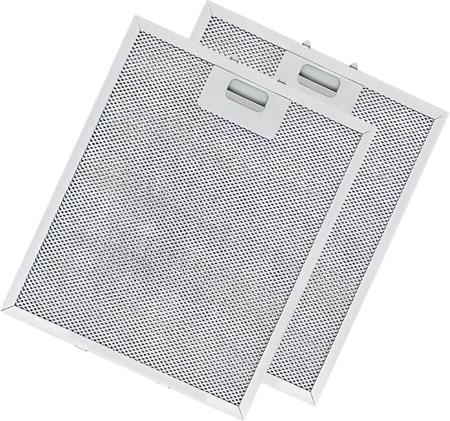 Set van 2 Universele Metaalfilters voor Afzuigkappen 5-Lagen Filtratie 320 x 260 x 9 mm Ideaal voor Keuken en Restaurant Afzuigkappen