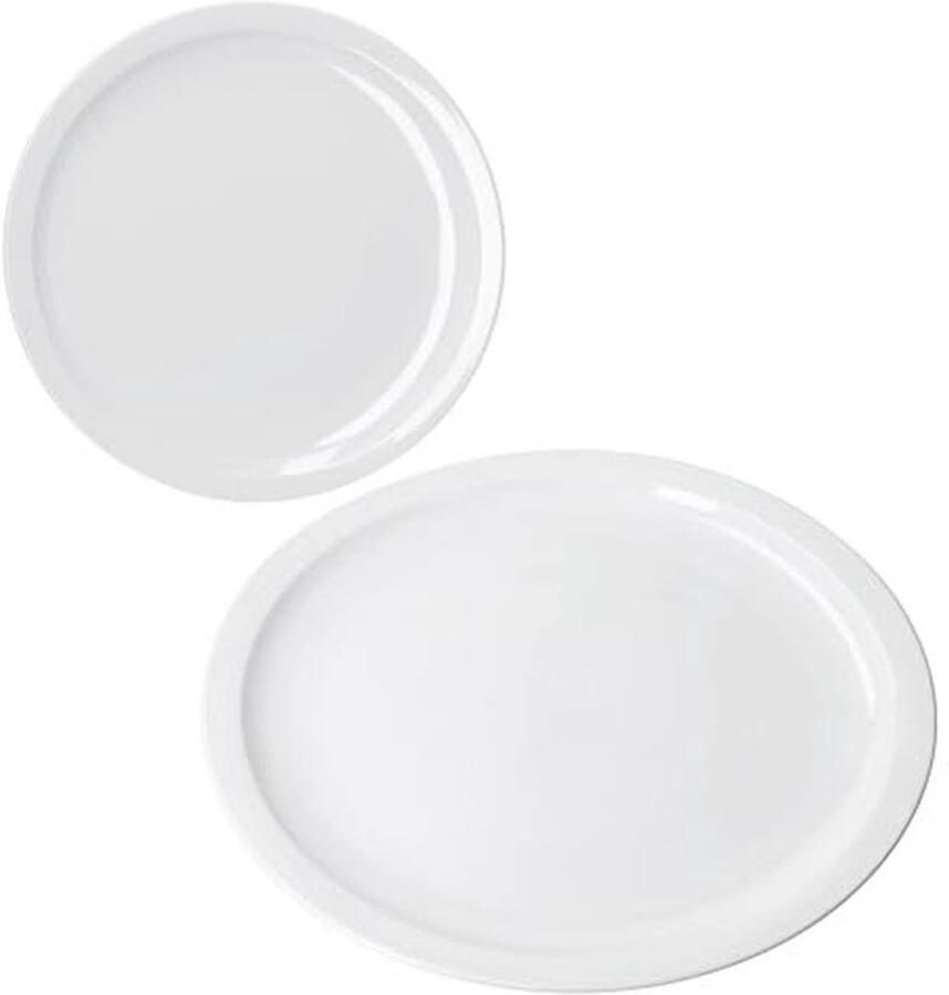 Set van 2 XL Pizzaborden van Porselein Ø 30 5 cm – Ideaal voor Pizzas en Serveerplaten