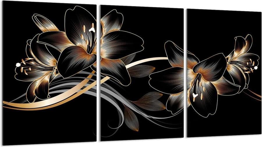 Set van 3 Afdekplaten voor Kookplaat Glas 30x52 cm Snijplank en Spatbescherming