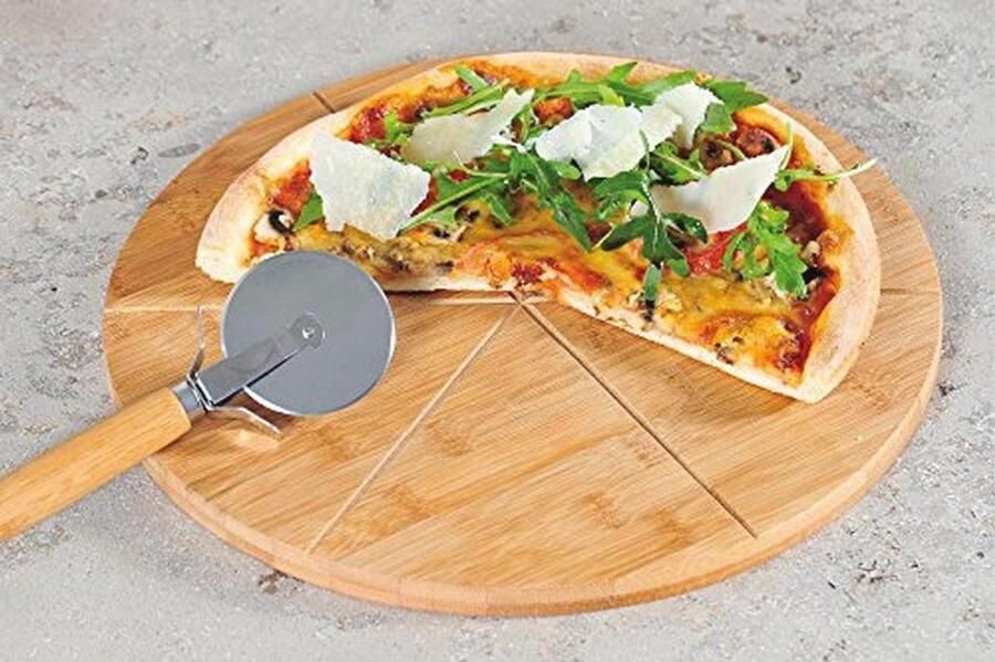 Set van 3 bamboe pizzaborden 32 cm milieuvriendelijk en duurzaam
