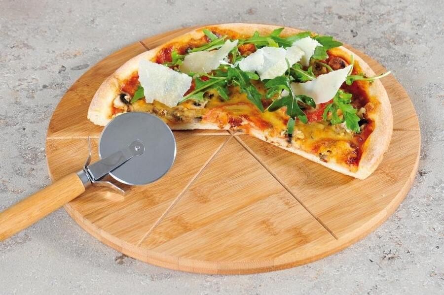 Set van 3 bamboe pizzaborden 32 cm milieuvriendelijk en duurzaam