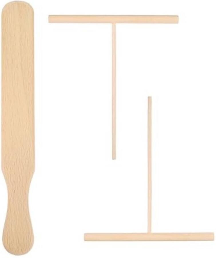 Set van 3 crêpe deegverdelers en draaischijven voor perfect bereide pannenkoeken