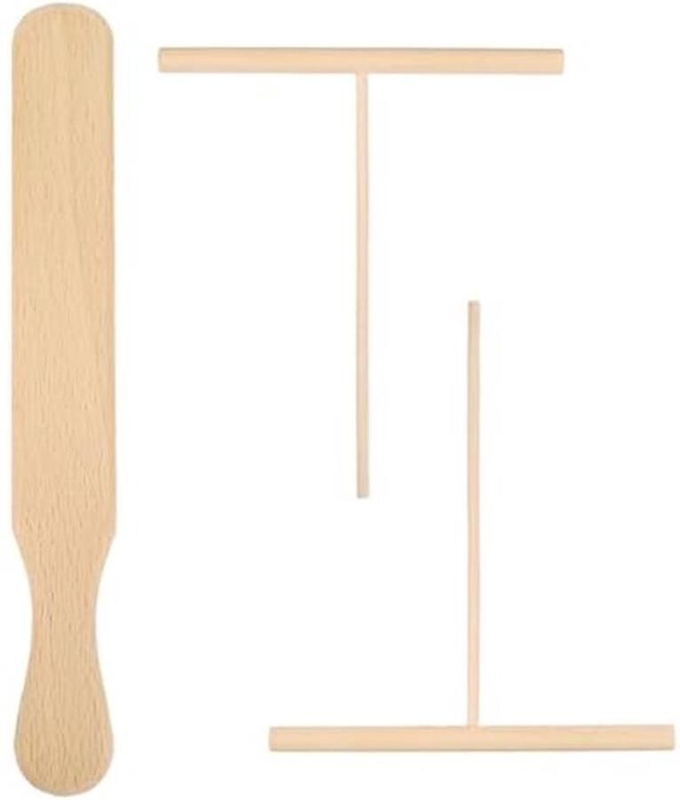 Set van 3 crêpe deegverdelers en draaischijven voor perfect bereide pannenkoeken