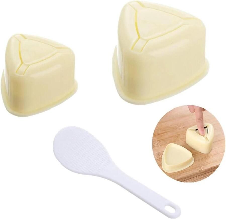Set van 3 Driehoekige Sushi en Onigiri Vormen Rijstbal Maker voor Thuis Koken