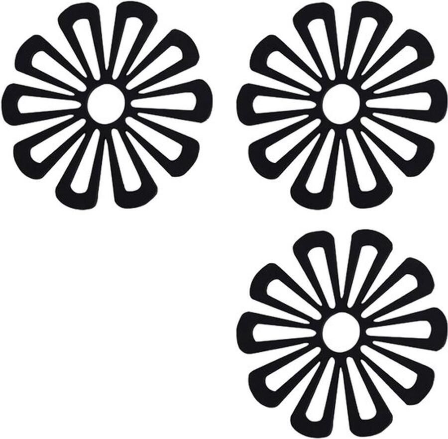 Set van 3 Hittebestendige Siliconen Onderzetters voor Pannen Antislip Matten voor Keuken Ideaal voor Koken en Bescherming van Werkbladen