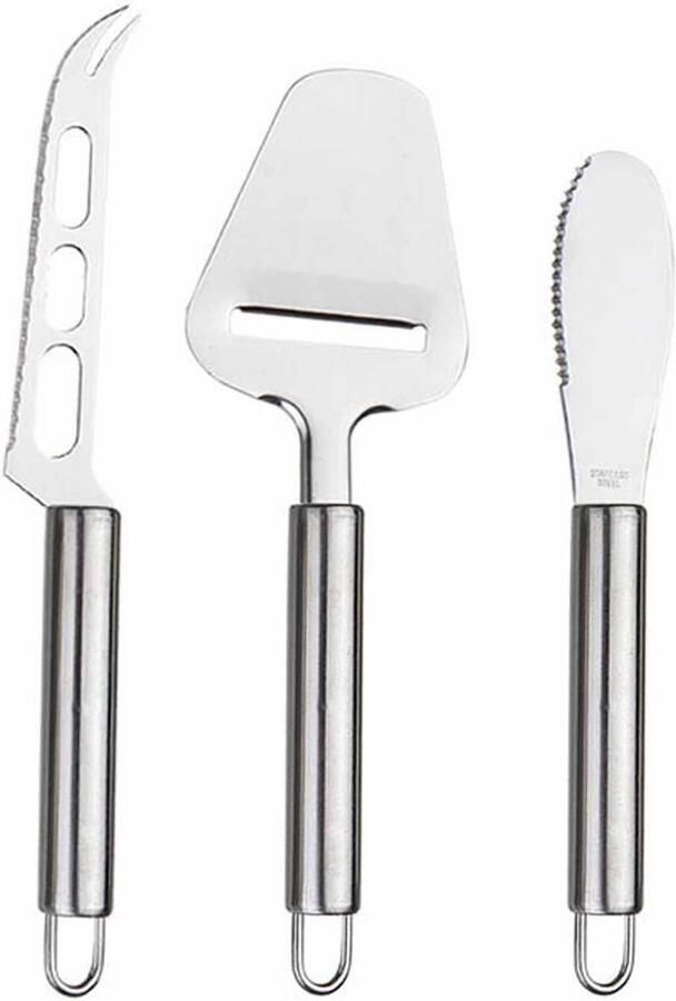 Set van 3 Kaasmessen RVS Professioneel Kaasgereedschap voor Harde en Zachte Kaas