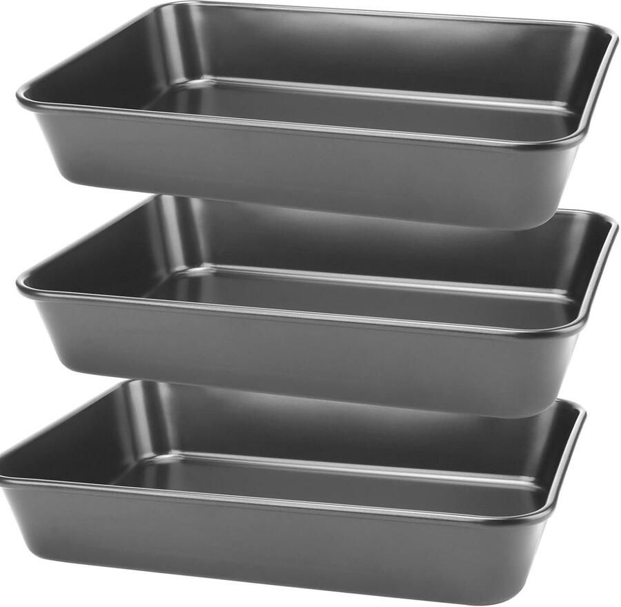 Set van 3 Ovenbakplaten Koolstofstaal voor Bakken en Koken - Foto 1