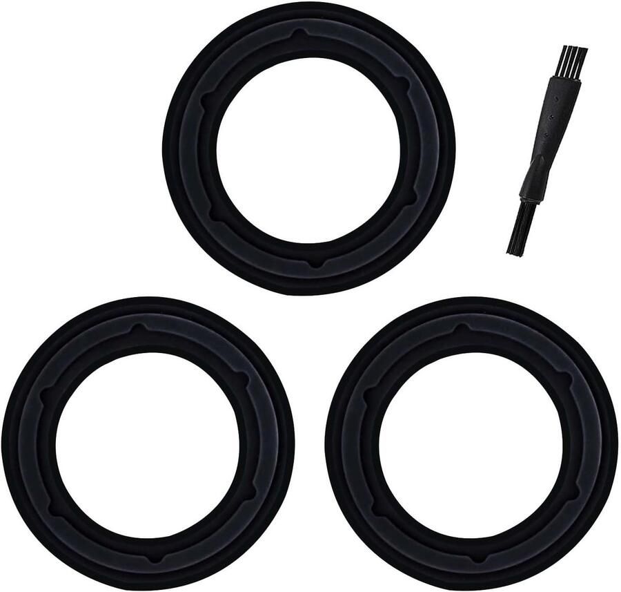 Set van 3 Sealing Rings voor Keukenmachines Vervangende Ringen voor Foodprocessor Accessoires met Schoonmaakborstel Siliconen Materiaal