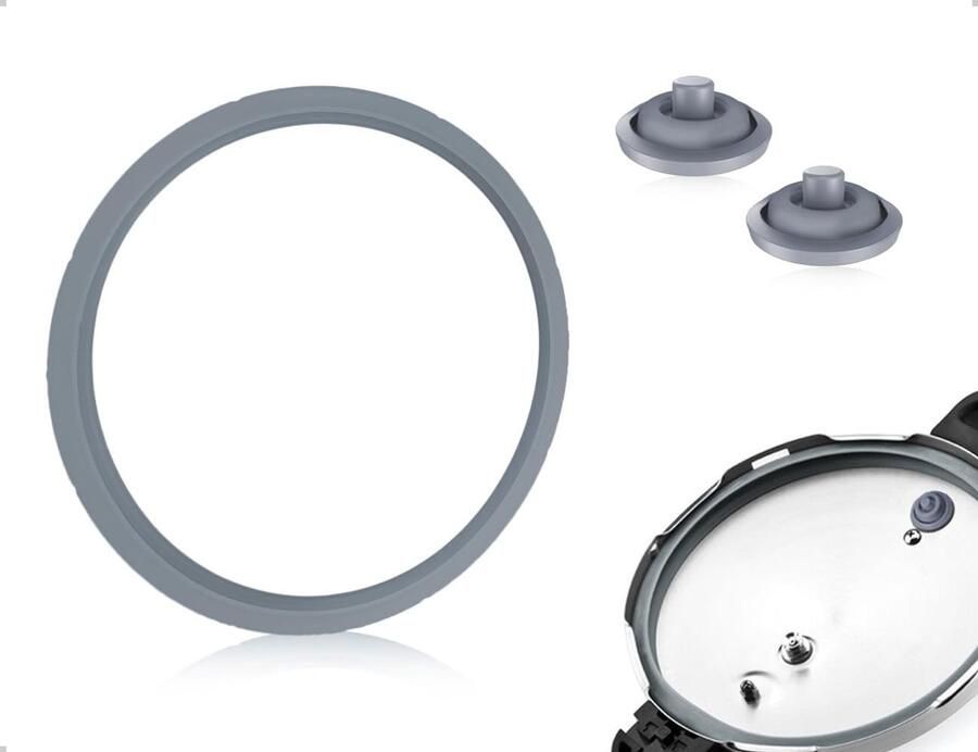 Set van 3 Siliconen Sealing Ringen van 22 cm voor Koken Geschikt voor Drukpannen en Keukengerei