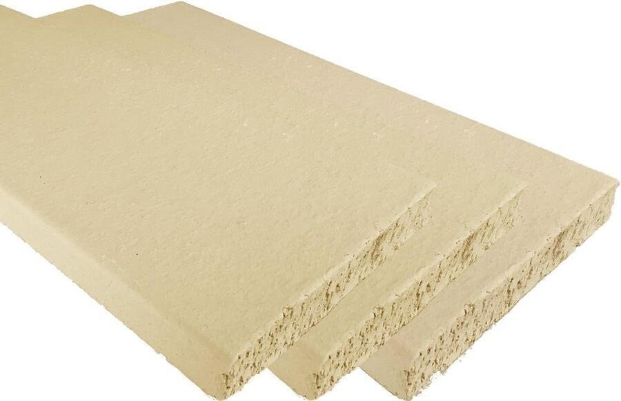 Set van 3 Vuurvaste Stenen Platen 50x20x3 cm voor Oven en Open Haard