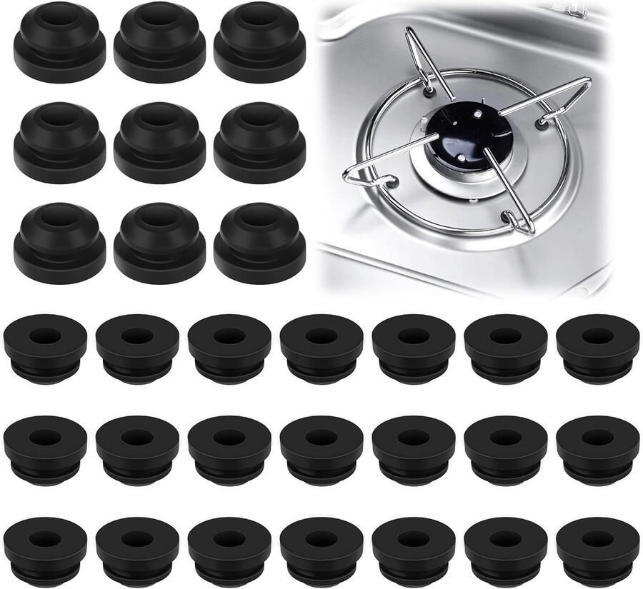 Set van 30 Pan Carriers met Roestbestendige Rubber Voetjes voor Pan Steunen Geschikt voor 5mm Dometic Smev en Thetford Stangen Accessoires voor Camper Kookplaten