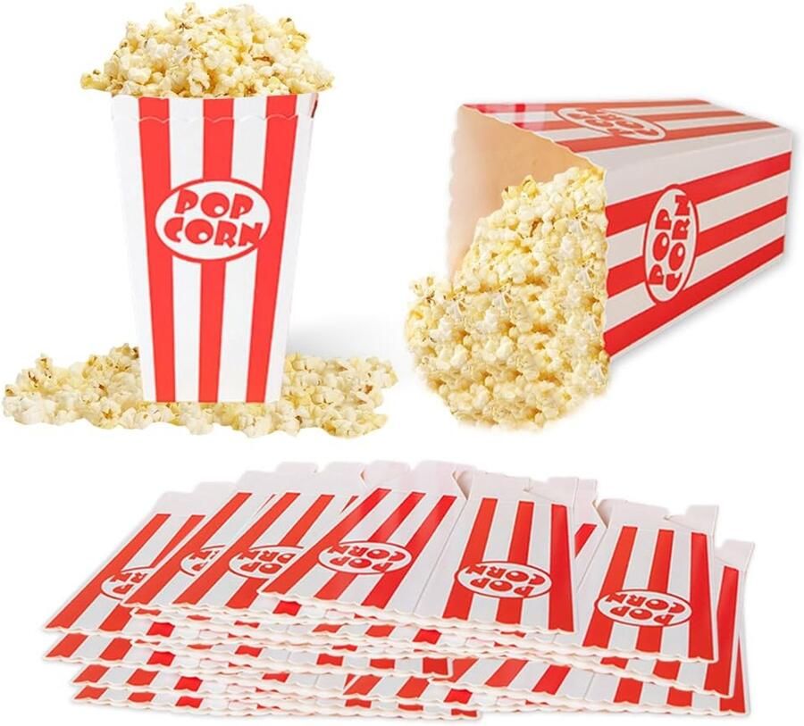 Set van 30 Popcorn Dozen Ideaal voor Feestjes en Snacks