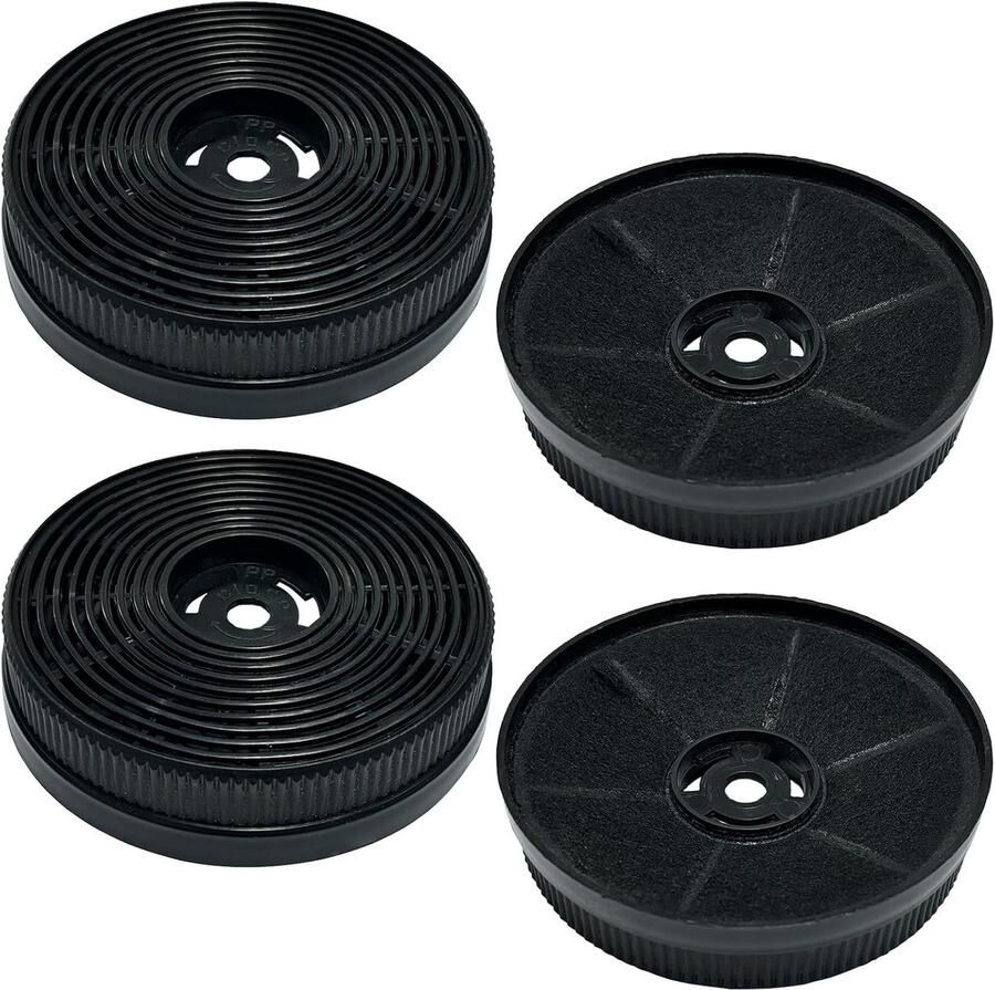 Set van 4 Actieve Koolstoffilters voor Afzuigkappen Geschikt voor Respekta CH21060SB CH33060SB CH33060WB