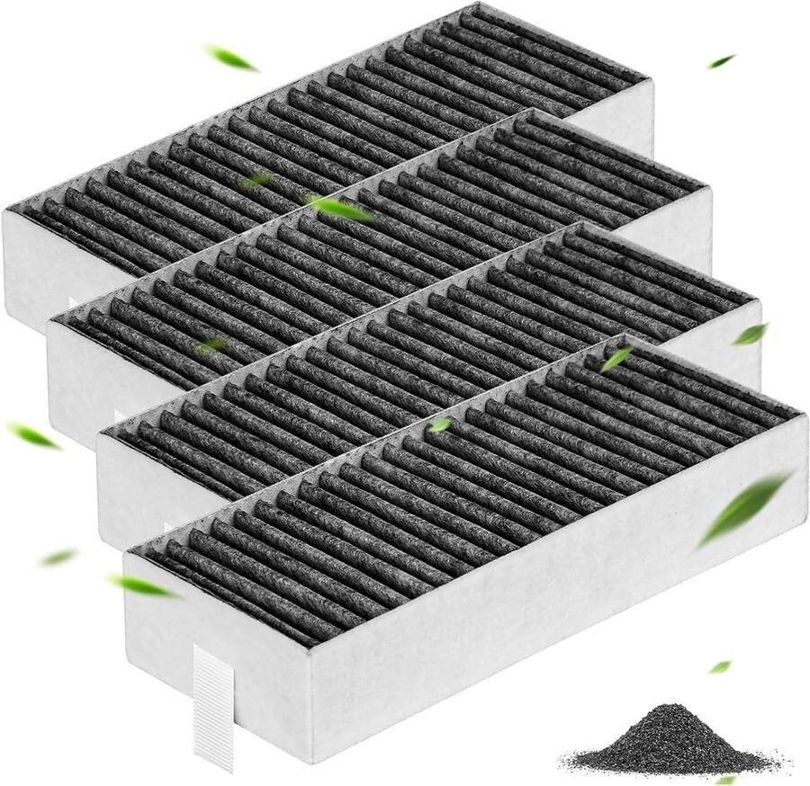 Set van 4 Actieve Koolstoffilters voor Afzuigkappen Geschikt voor Siemens Bosch Neff en Gaggenau Verbetert Luchtkwaliteit en Vermindert Geuren