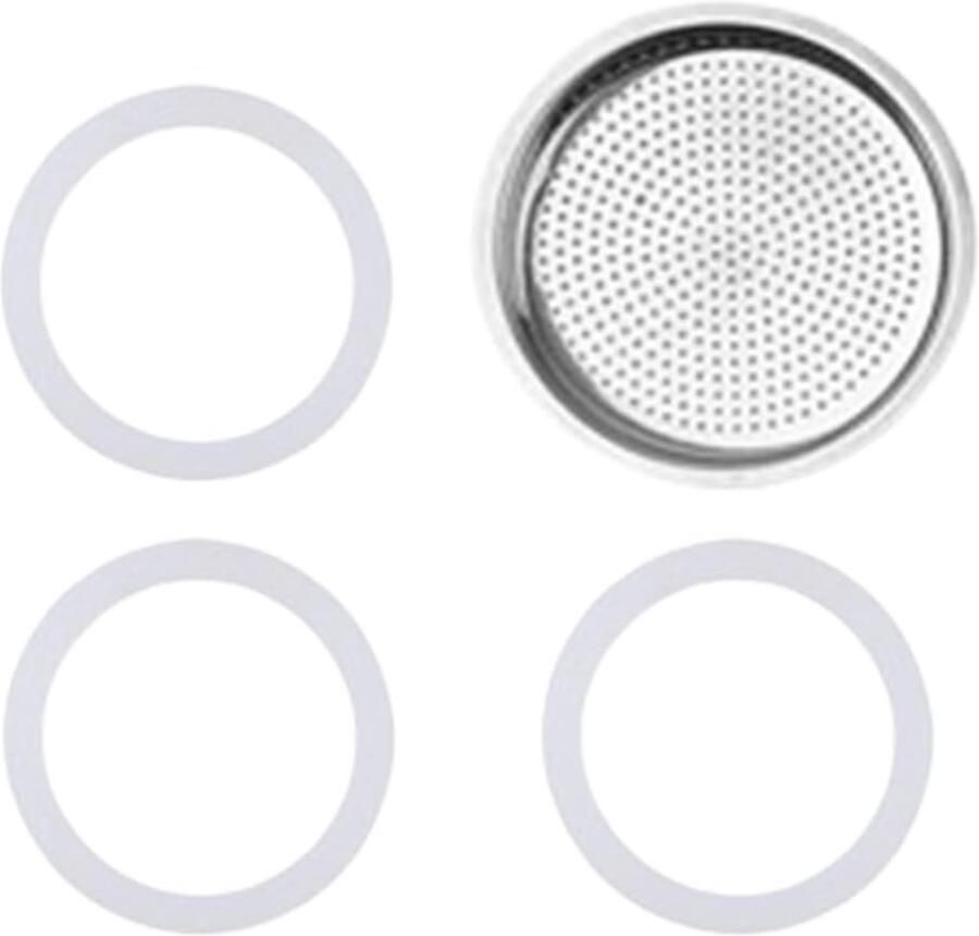 Set van 4 Afdichtingen voor Espressomachine met Reservefilter