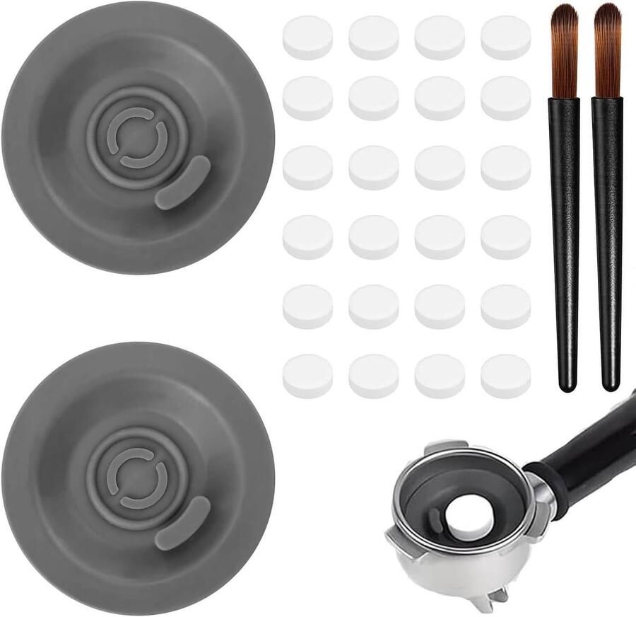 Set van 4 Espresso Reinigingsschijven met 24 Thee- en Koffievlekken 54mm Backflush Disc voor Effectieve Reiniging van Koffiemachines