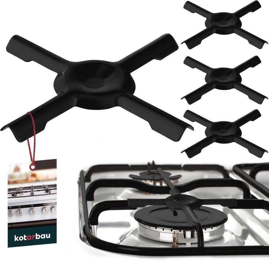 Set van 4 geëmailleerde gasfornuizen Onderdeel voor gaskookplaat 130 x 130 mm