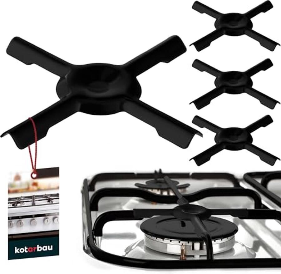 Set van 4 geëmailleerde gasfornuizen Onderdeel voor gaskookplaat 130 x 130 mm