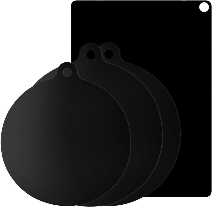 Set van 4 inductiekookplaat afdekkingen siliconen matten 22 cm 24 cm 35 x 25 cm hittebestendig tot 260 °C bescherming voor keramische kookplaten anti-aanbak en vuilafstotend universeel gebruik