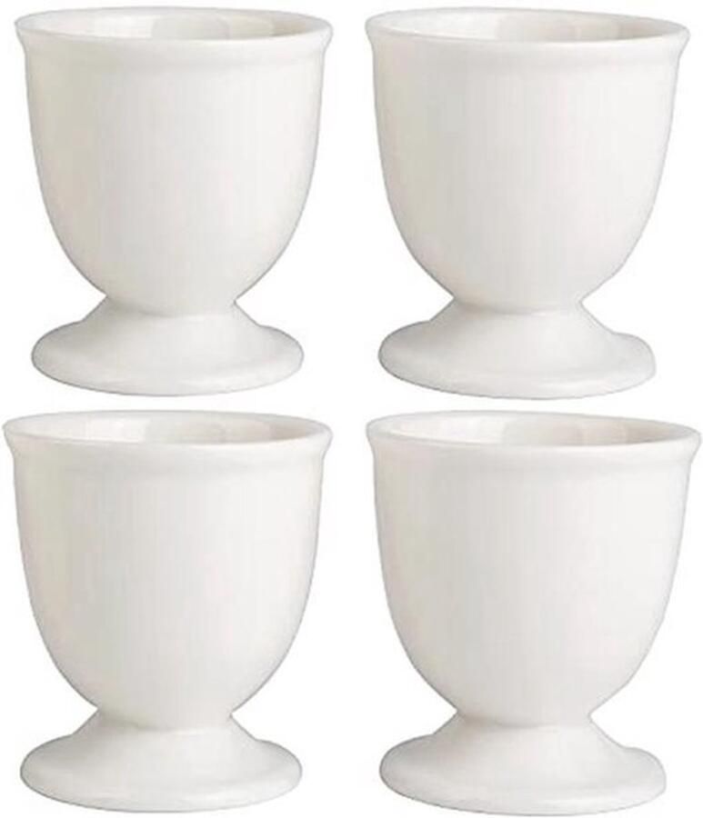 Set van 4 keramische eierbekers voor gekookte eieren