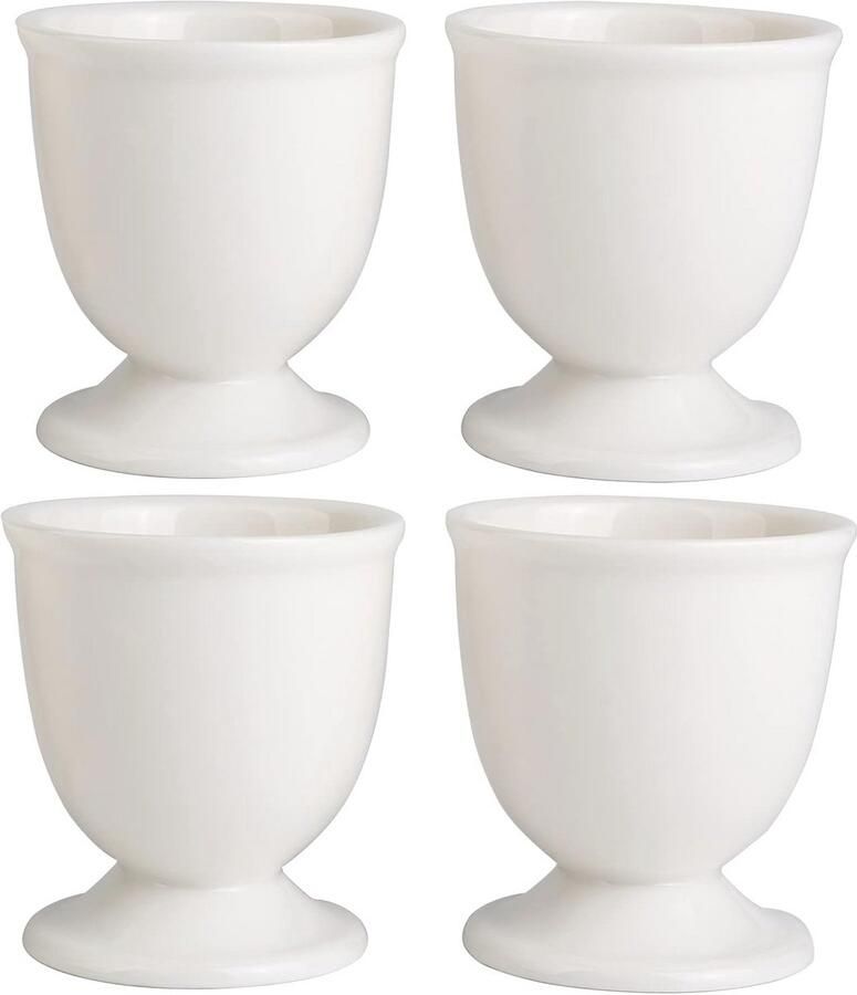 Set van 4 keramische eierbekers voor gekookte eieren