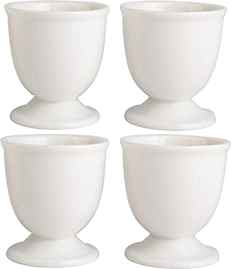 Set van 4 keramische eierbekers voor gekookte eieren