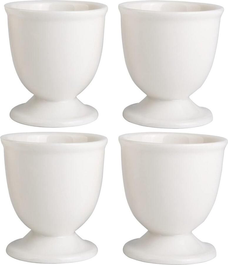Set van 4 keramische eierbekers voor gekookte eieren