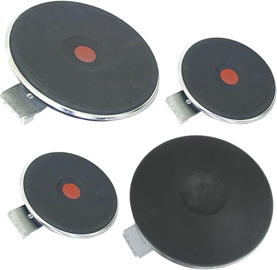 Set van 4 Kookplaat Warmte-elementen (2 Groot + 2 Midden) voor Elektrische Fornuis
