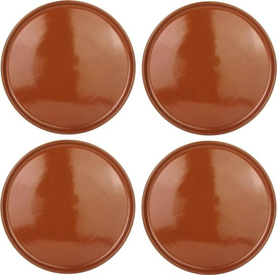 Set van 4 Mediterrane Pizzaborden Ø 32 cm Servies voor Pizza Brunch en Buffet
