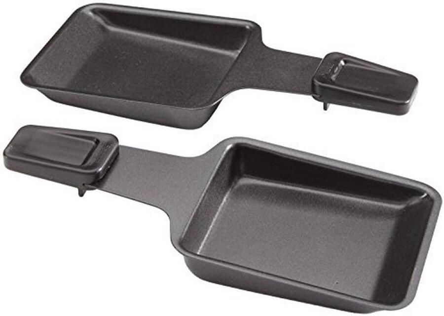 Raclettepannetjes Set Pannen voor Raclette Gezellig Eten Antiaanbaklaag 4 Stuks 8x8cm Zwart