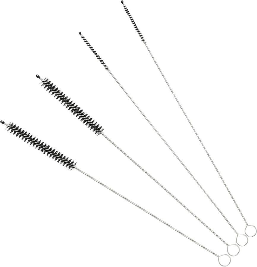 Set van 4 reinigingsborstels voor rietjes en buizen ideaal voor koffiemachines 3 mm en 7 mm diameter geschikt voor merken zoals Miele en Jura
