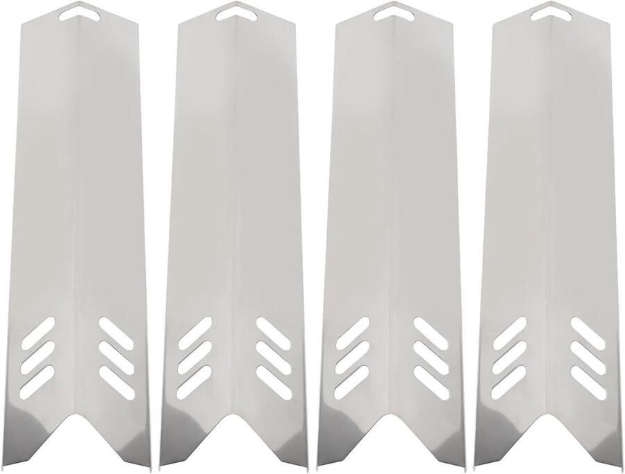 Set van 4 Roestvrijstalen Verstelbare Grill Verwarmingsplaten 38 cm Universeel voor Grillbranders en Warmhoudplaten