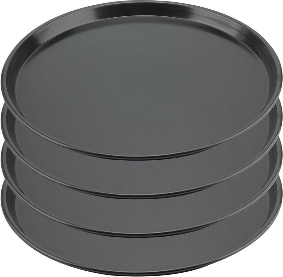 Set van 4 Ronde 30 cm Antiaanbak Pizza Bakplaten voor de Oven Perfect voor Thuis Pizza's bakken